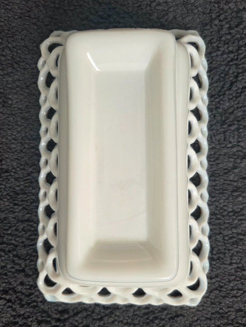Vintage Milk Glass Hand & Dove Dish - Picture 5 of 9